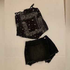 Girls Abercrombie Kids Black Jean Shorts